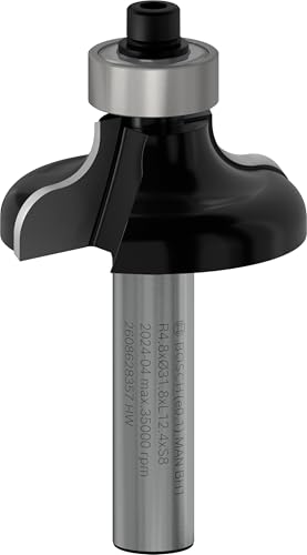 BOSCH PRO Ogee Fillet Router Bit | R4.8xØ31.8xL12.4xS8mm | Crafted for Decorative Edge Work | Smooth, Ornate Profiles with Classic Fillet Detail | Dur