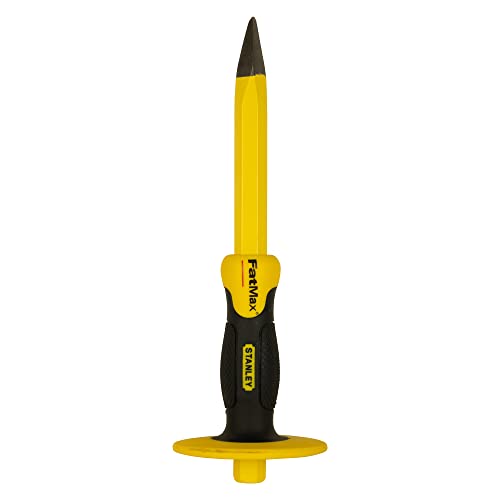 (-32%) Stanley FatMax Maurerspitzmeissel mit Handschutz, 19mm Klingenbreite, Chrom-Vanadium Stahl, gehärtet & vergütet 4-18-329