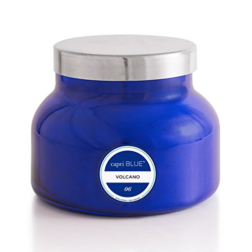 Capri Blue Volcano Scented Candles - Luxury Glass Jar Candles for Home Scented with Tropical Fruit & Sugared Citrus - Soy Wax Blend - Capri Blue Volcano - Blue Color (19 oz)