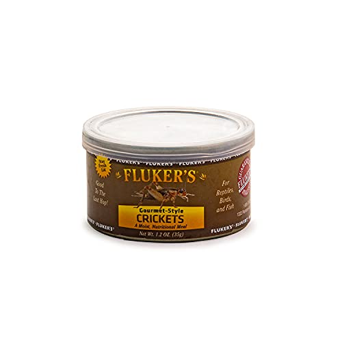 Fluker's Gourmet Canned Food for Reptiles, Fish, Birds and Small Animals, Crickets, 1.2 oz