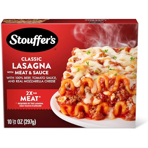 Stouffer's Classic Lasagna With Meat And Sauce, Single Serve, Oven Ready, Frozen Dinners 10.5 oz