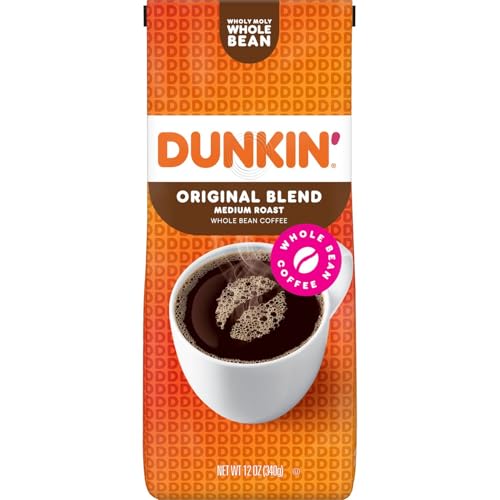 Dunkin' Original Blend Medium Roast Whole Bean Coffee, 12 Ounces