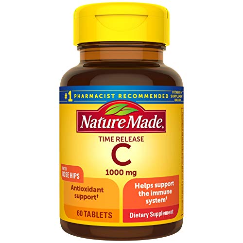 Nature Made Vitamin C 1000 mg Time Release with Rose Hips, 60 Count