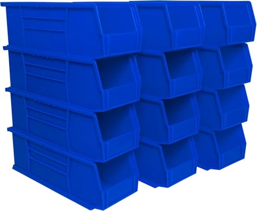 Akro-Mils 30234 AkroBins Plastic Storage Bins, Space-Saving Stackable Bins for Garage, Pantry, Craft Organization, 15&qu