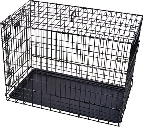 MidWest Homes for Pets Solutions Series Side-by-Side SUV Dog Crate, Double Door Folding Metal Cage Designed to Fit in SU