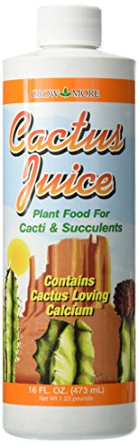Grow More Cactus Juice (1-7-6) - 16oz of Succulent Fertilizer - Cactus Food for Growth & Root Development - Calcium-Rich Fertilizer for Succulents, Cacti, Snake Plants, & More