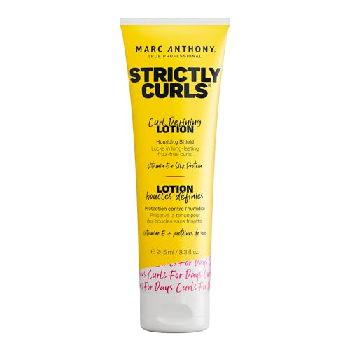 Marc Anthony Strictly Curls Curl Defining Styling Lotion, 8.3 Ounce Tube with Silk Protein and Vitamin E for Curl Definition
