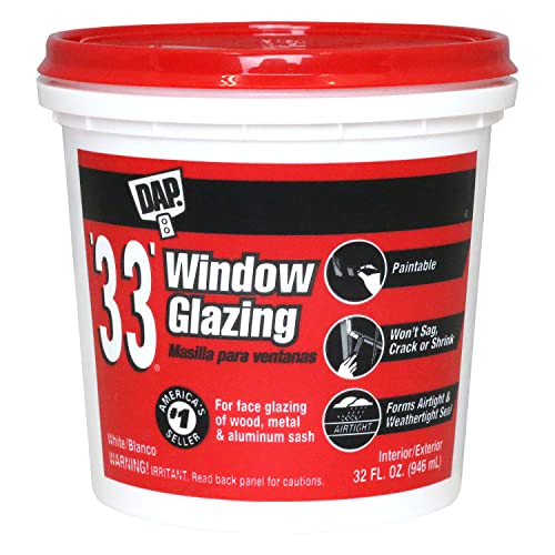 Dap 12122 33 Glazing Compound, 1-Quart, White