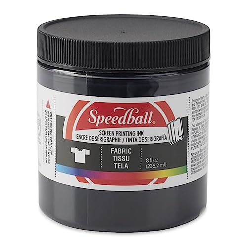 Speedball Fabric Screen Printing Ink, 8-Ounce, Black for T-Shirt and Silkscreen Printmaking