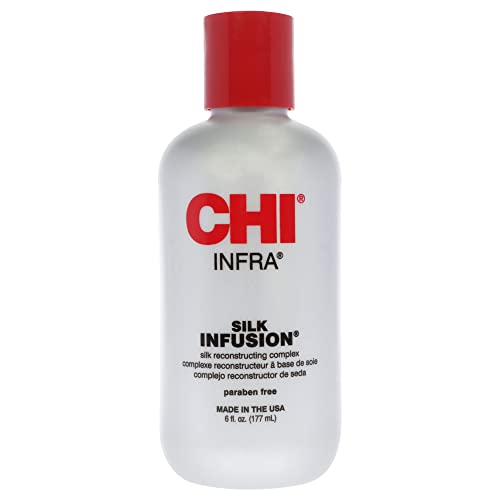 CHI Infra Silk Infusion, Leave-In Reconstructing Treatment To Strengthen & Protect All Hair Types, Alcohol-Free, 6 Oz