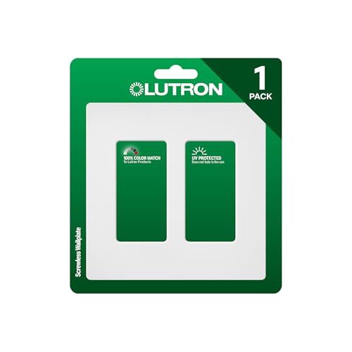 Lutron Claro 2 Gang Decorator/Rocker Wallplate, For Light Dimmers, Switches and Accessories, Snap-On Installation, No Visible Screws, Satin, SC-2-SW, Snow