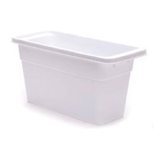 Rubbermaid Ice Cube Bin, White, Holds 4 Trays, Compact Design, Durable Plastic