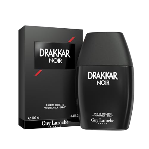 (-48%) Guy Laroche Drakkar Noir Ikonischer Designerduft, Intensives, kraftvolles Eau de Toilette, Fougère-Mischung & aromatische Gewürze, Langanhaltendes Männerparfum, Duft für Tag und Nacht, 100ml