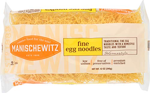 Manischewitz Traditional Fine Egg Noodles 12oz Bag (1 Pack) Certified Kosher for Year around Use (Not for Passover)