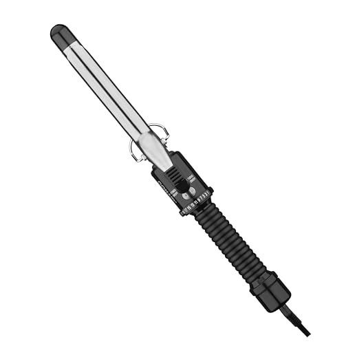Conair Instant Heat 3/4-Inch Curling Iron, ¾-inch Barrel Produces Tight Curls, Hair Curler for Short to Medium Hair, 25 Heat Setting Hair Curling Iron, Black