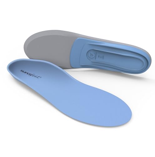 Superfeet All-Purpose Support Medium Arch Insoles (Blue) - Trim-To-Fit Orthotic Shoe Inserts - Professional Grade - Men 9.5-11 / Women 10.5-15