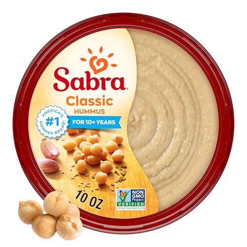 Sabra Classic Hummus, Great Hummus for Dipping, Snacking and Sharing, 10 Oz Tub