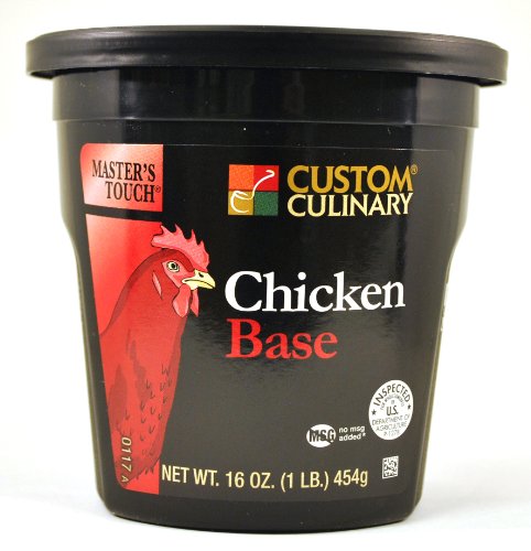 Custom Culinary Master's Touch Chicken (no Msg) Base, 16-Ounce Plastic Jars (Pack of 6)