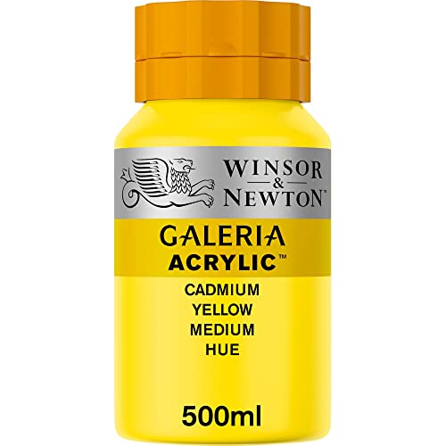 Winsor & Newton Galeria Acrylics - 500ml Bottle - Cadmium Yellow Medium Hue