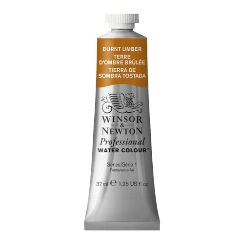 🔥 STARKER PREIS (-36%) Winsor & Newton 0114076 Professional Aquarellfarbe, lebendige Wasserfarben in Künstlerqualität, hohe Farbbrillanz & Leuchtkraft, lichtecht, Archivqualität, 37ml Tube - Umbra gebrannt