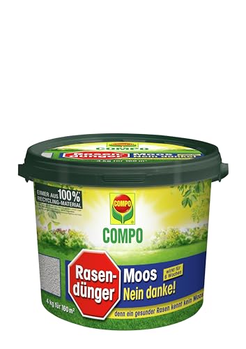 (-25%) COMPO Rasendünger Moos-Nein danke! 4 kg, 6 Wochen Wirkung für 160 m²