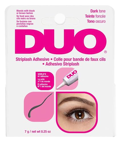 DUO Strip Eyelash Adhesive for Strip Lashes, Dark Tone, 0.25 oz, 1-Pack