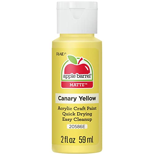 Apple Barrel Acrylic Paint in Assorted Colors (2-Ounce), 20586 Canary Yellow