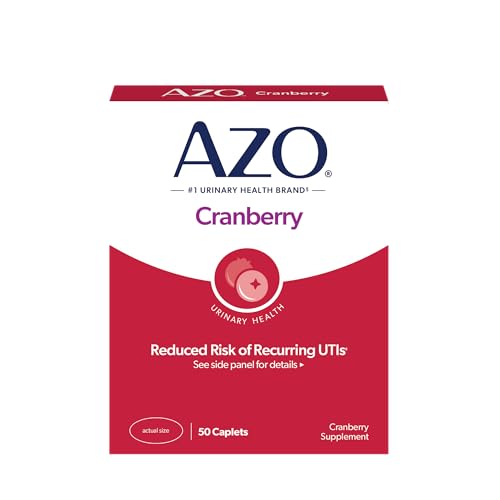 AZO Cranberry Pills for Urinary Tract Health for Women and Men, Adult Cranberry Supplement, Sugar-free, Non-GMO, 50 Softgel Capsules