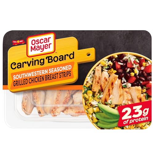 Oscar Mayer Carving Board Southwestern Seasoned Grilled Chicken Breast Strips Lunch Meat, 6 oz. Tray