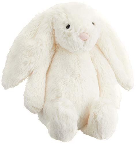 Jellycat Bashful Cream Bunny Stuffed Animal, Medium 12 inches | Rabbit and Bunny Plush Toy | Classic Children's Gift
