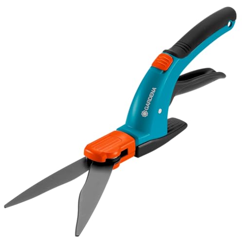 (-35%) Gardena Comfort Grasschere, drehbar: Rasenschere mit 360° drehbaren Schneiden für Rechts- und Linkshänder, Wellenschliff für exaktes Schneiden, antihaftbeschichtet, Komfortgriff (8734-20)