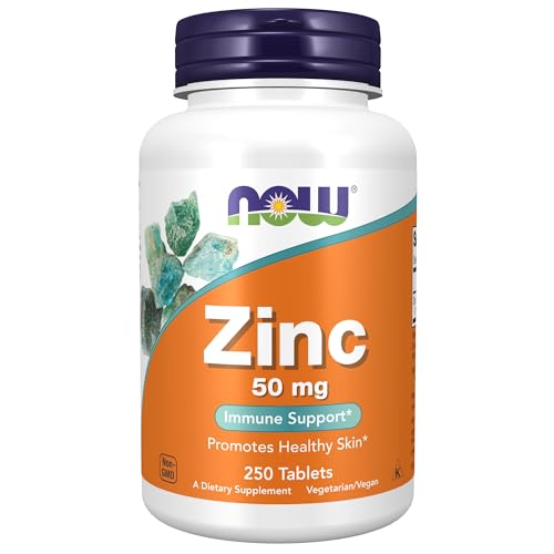 NOW Supplements Zinc 50mg 250 Tablets