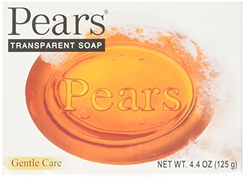 Pears Glycerin Soap, Transparent Amber with Natural Oils, 12-Pack – Pure & Gentle Cleanser for Soft, Glowing Skin, 4.4 Oz Ea