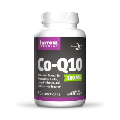 Jarrow Formulas Co-Q10 100 mg - 60 Veggie Caps - Antioxidant Support for Mitochondrial Health, Energy Production & Cardiovascular Function - Up to 60 Servings