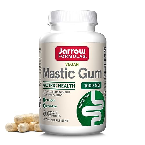 Jarrow Formulas Mastic Gum 1000 mg - 60 Veggie Caps - Natural Formula Supporting Stomach, Duodenal & Oral Health - 30 Servings
