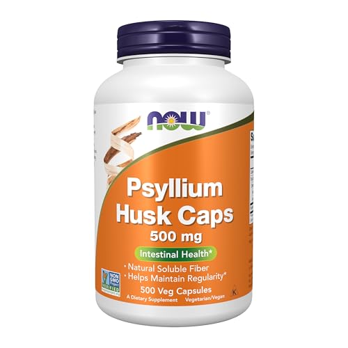 NOW Foods Supplements, Psyllium Husk Caps 500 mg, Non-GMO Project Verified