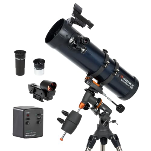 Celestron 31051 AstroMaster 130EQ Motor Drive Newtonian Reflector Telescope, Dark Blue