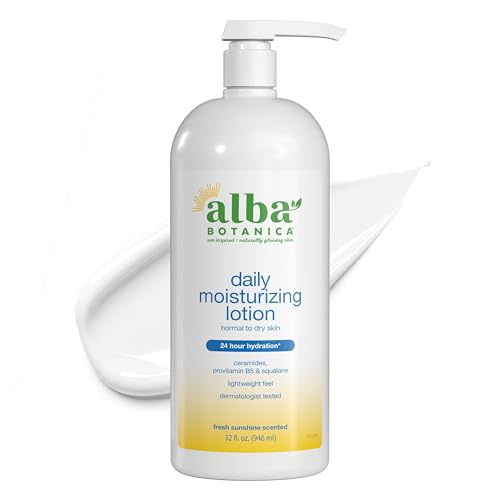 Alba Botanica Hydrating Moisturizing Lotion for Dry Skin with Vitamin E and Shea Butter, 32 Oz (Packaging May Vary)