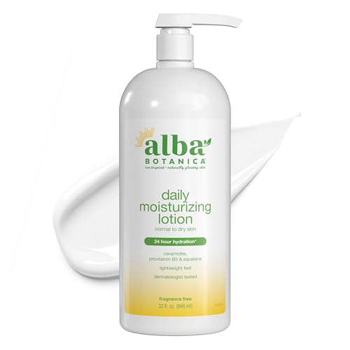 Alba Botanica Daily Moisturizing Lotion, Sensitive Skin, Fragrance Free, 32 Oz (Packaging May Vary)