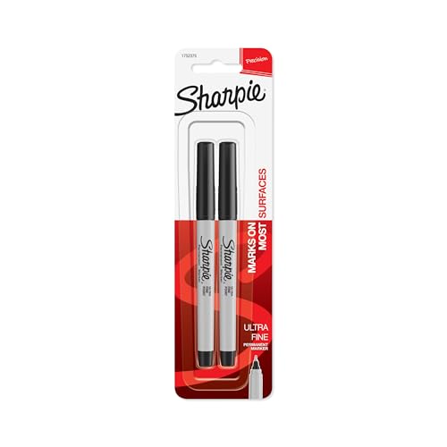 Permanent Markers Ultra Fine Point Black 2 Count Home School Office