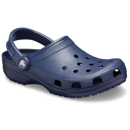 Crocs Unisex-Adult Classic Clogs, Navy, 12 Women/10 Men