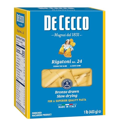 De Cecco Pasta, Rigatoni, Semolina, 1 lb, 16 Oz