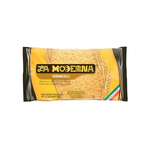 LA MODERNA, Vermicelli, Pasta, Hecha con Sémola de Trigo Durum, Enriquecida con Vitaminas y Hierro, 7 oz