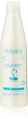 SALERM - Instant Hair Conditioner 21 Silk Protein - 250 ml - Leave-In or Rinse-Out Conditioner - with Silk Proteins - Heat Protector and Hydrating