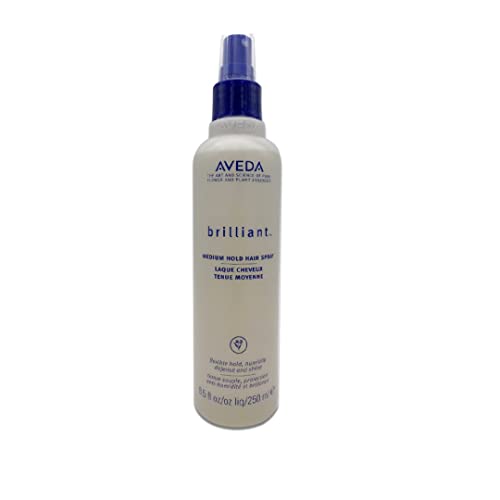 Aveda Brilliant Medium Hold Hair Spray | Non-Aerosol Spray | Anti-Humidity | Adds Shine | for All Hair Types, 8.5 Fl Oz