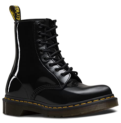 Dr. Martens womens 1460 Women's Patent Leather Fashion Boot, Black, 7 US