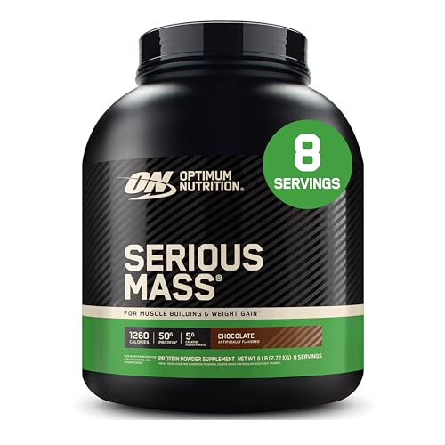 Optimum Nutrition Serious Mass Weight Gainer Protein Powder, Chocolate, 6 Pound