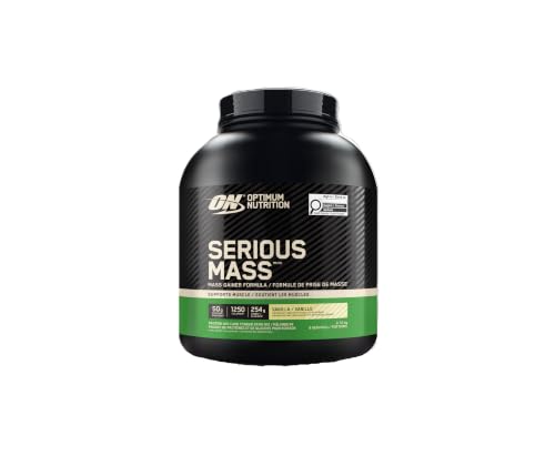 Optimum Nutrition Serious Mass, Weight Gainer Protein Powder, Vanilla, 6 Pound