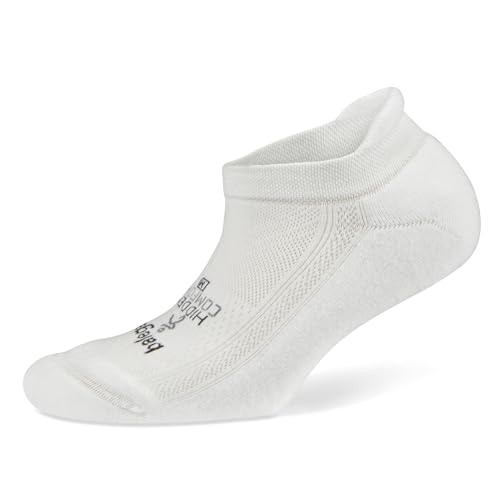Balega Hidden Comfort Performance No Show Athletic Running Socks for Men and Women (1 Pair), White, Medium