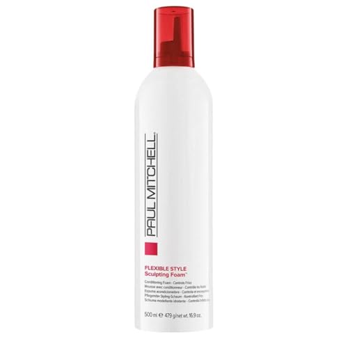 Paul Mitchell Sculpting Foam, Touchable, Flexible Hold + Frizz Control, For All Hair Types, 16.9 oz